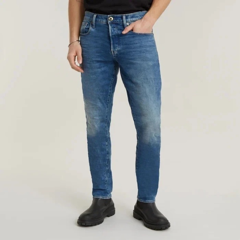 G-Star Raw 3301 Jeans Mens 40x34 Blue Denim Streetwear Grunge Straight Tapered